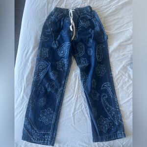 BDG Dark Blue Paisley Jeans